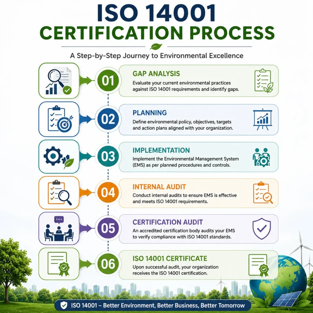Steps to achieve ISO 14001 certification