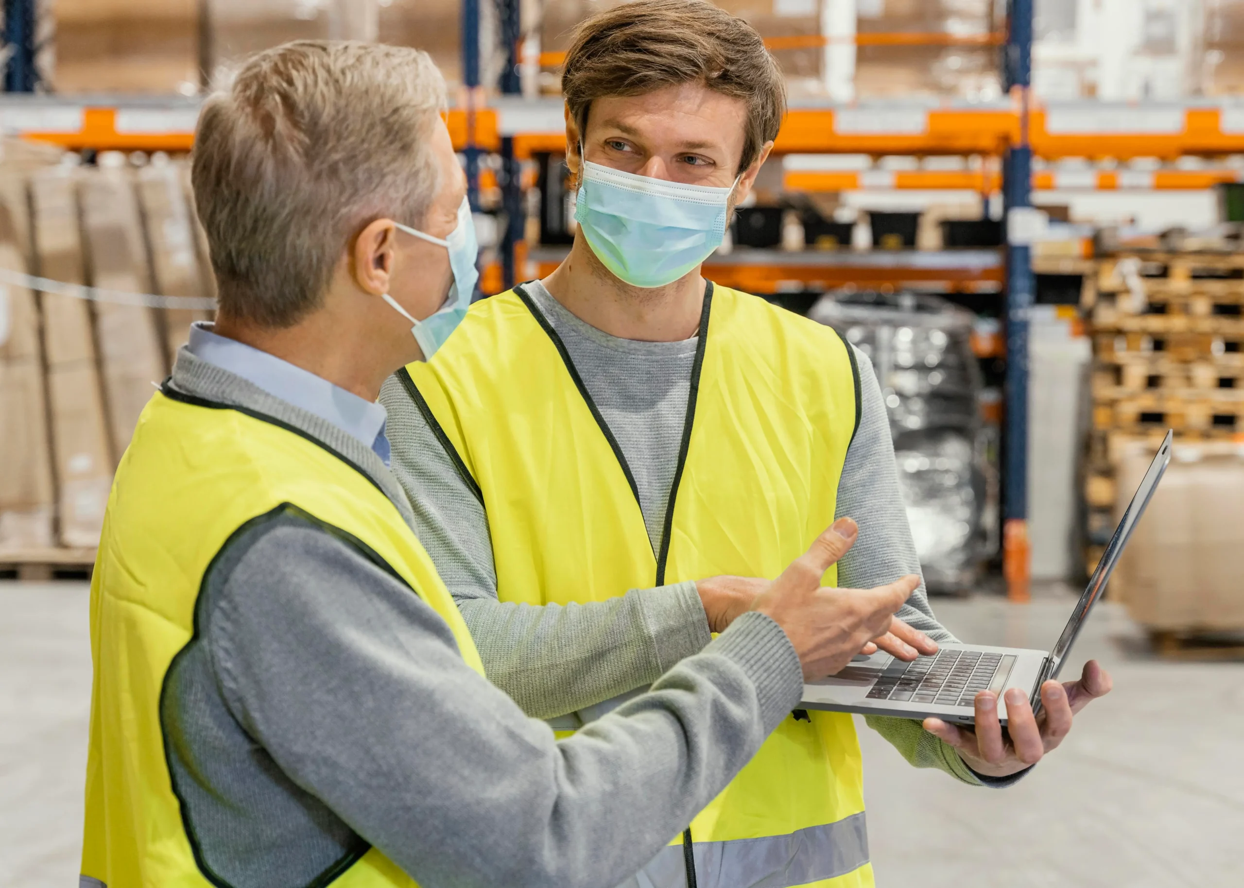Quality control inspector reviewing products and quality standards