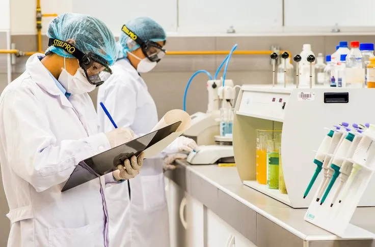 Scientist working in a testing laboratory in Saudi Arabia